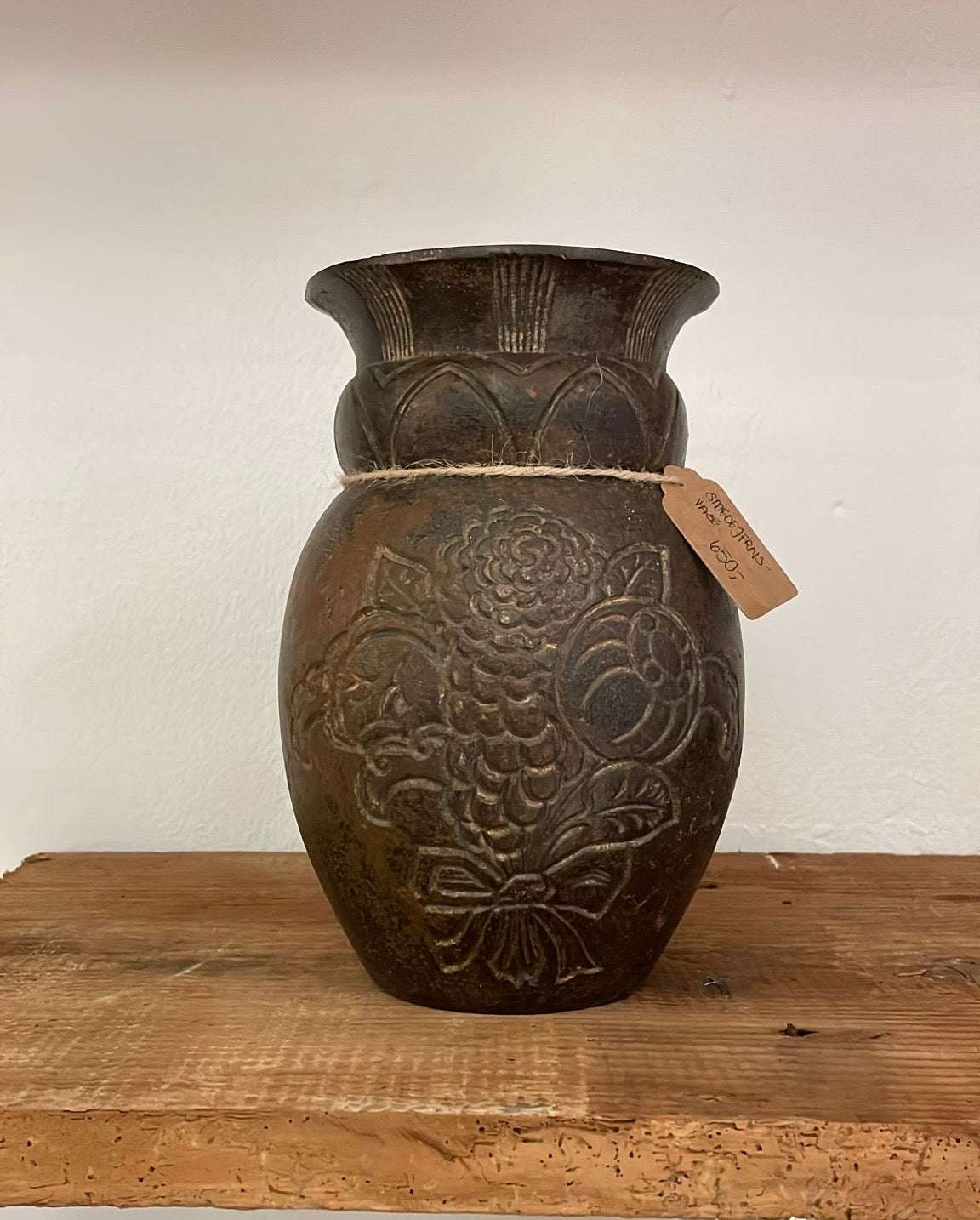 Wrought iron vase