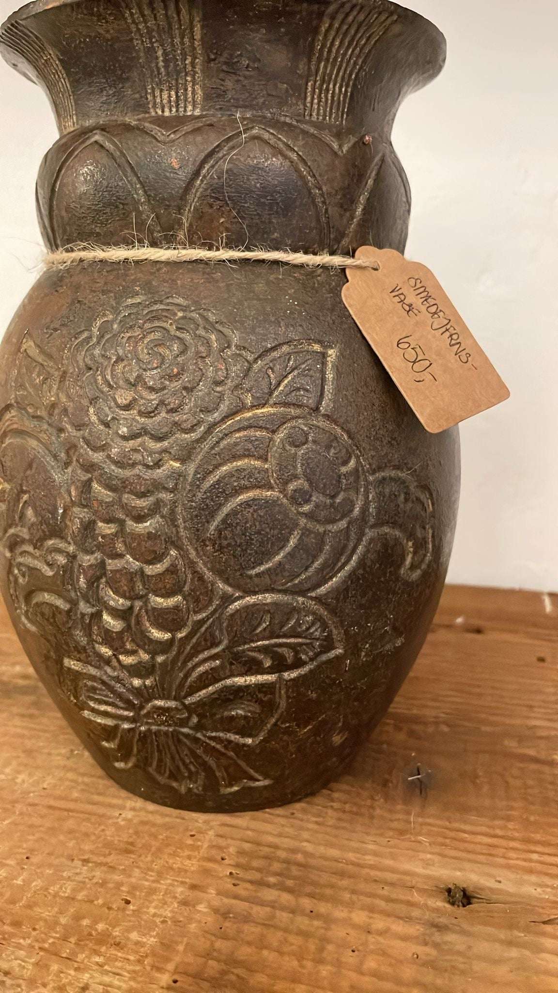 Wrought iron vase