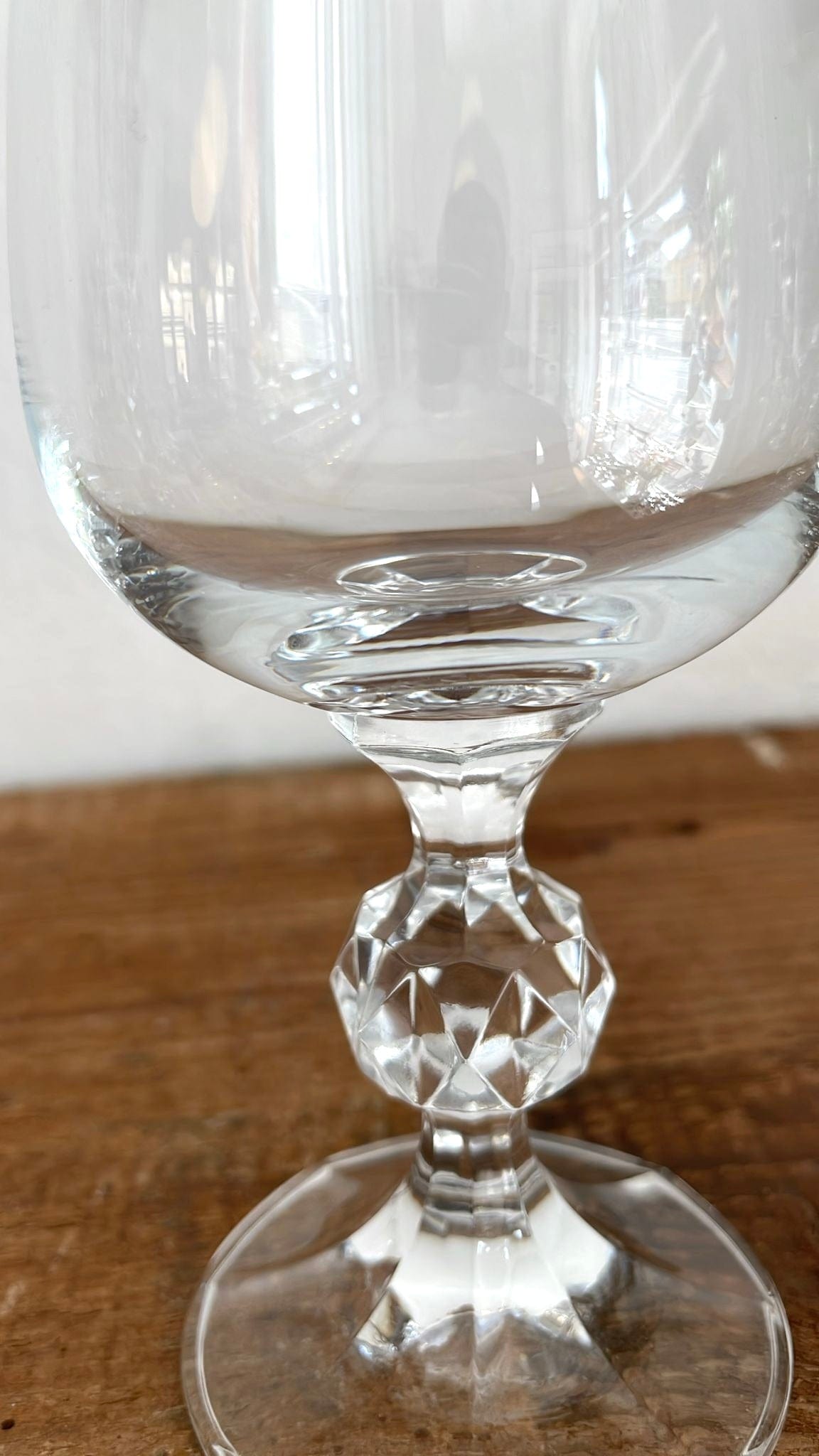 Crystal wine glasses