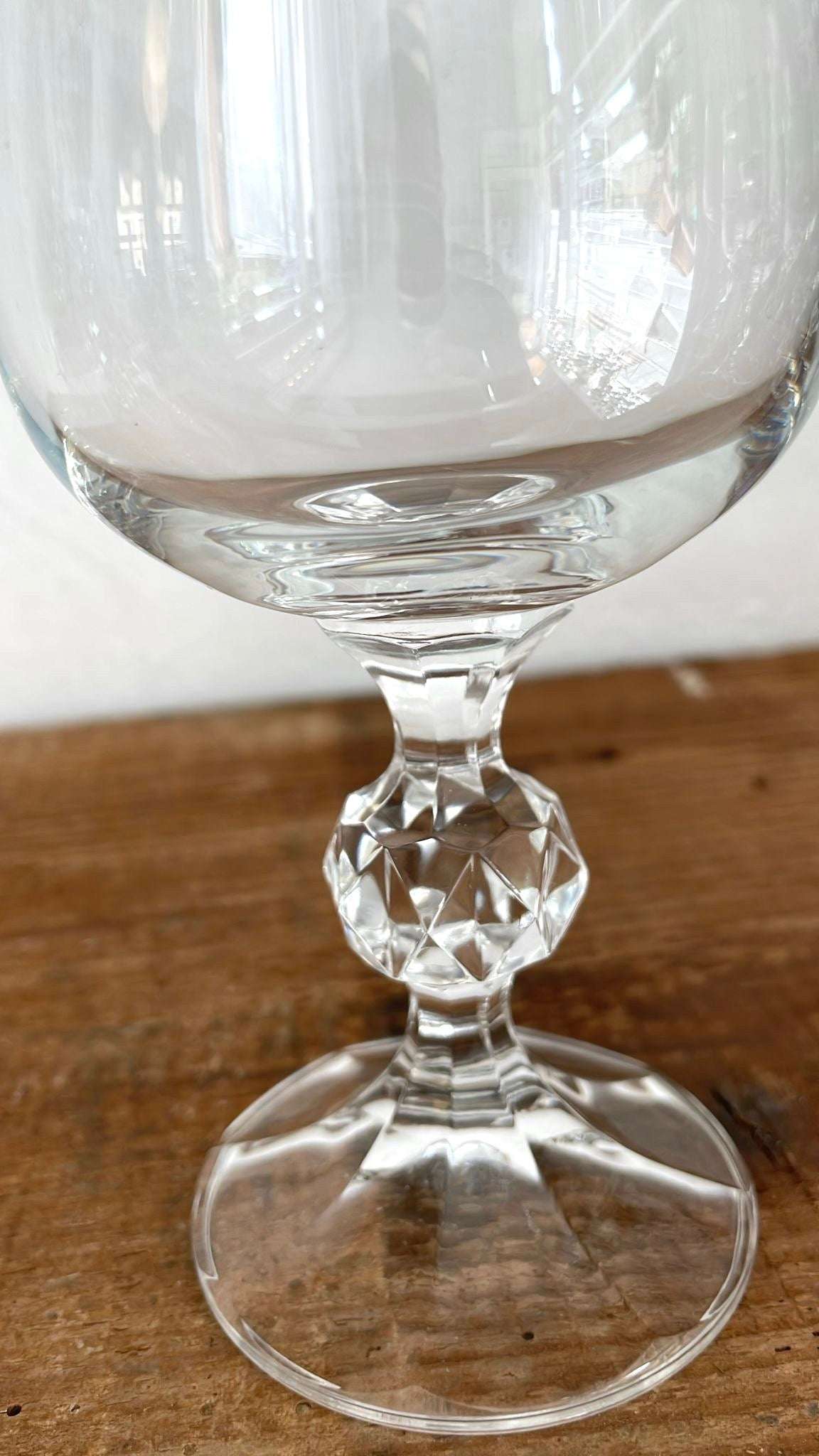 Crystal wine glasses