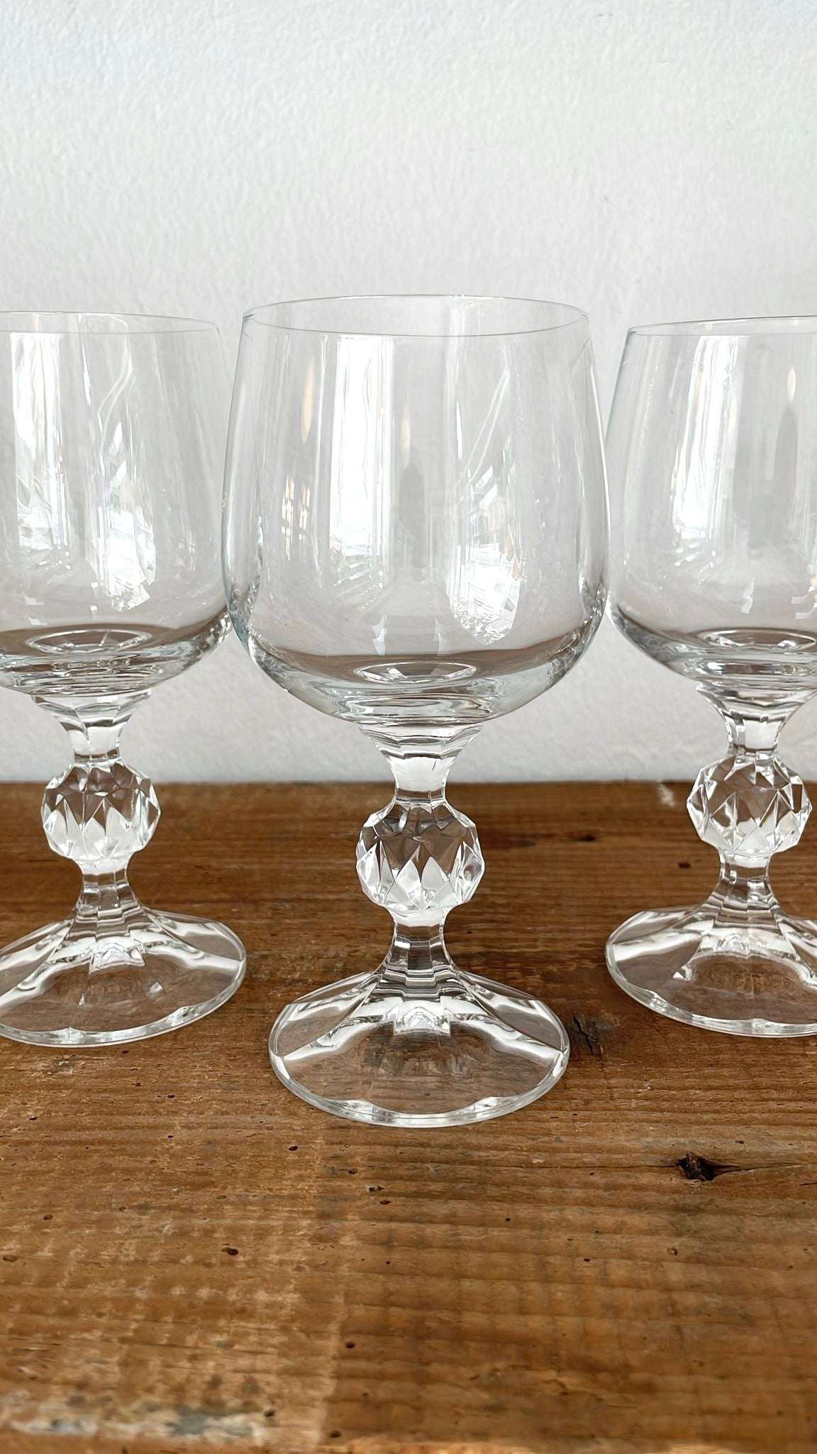 Crystal wine glasses