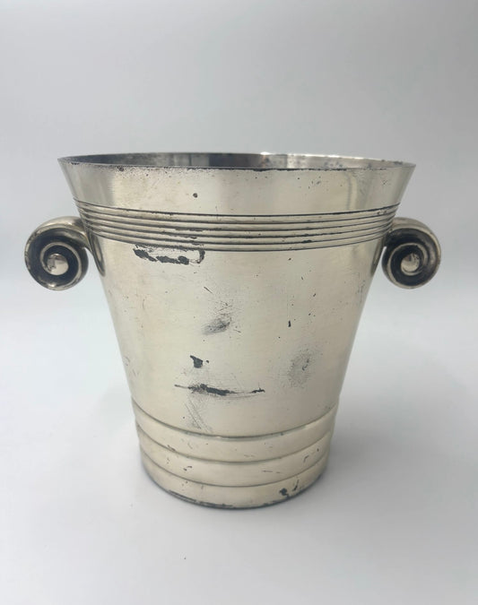 Art deco champagnekøler i pletsølv
