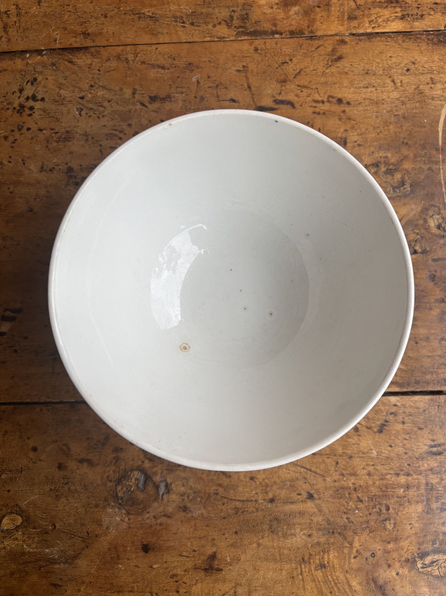 Bowl - Cafe au Lait bowl with purple and blue flowers