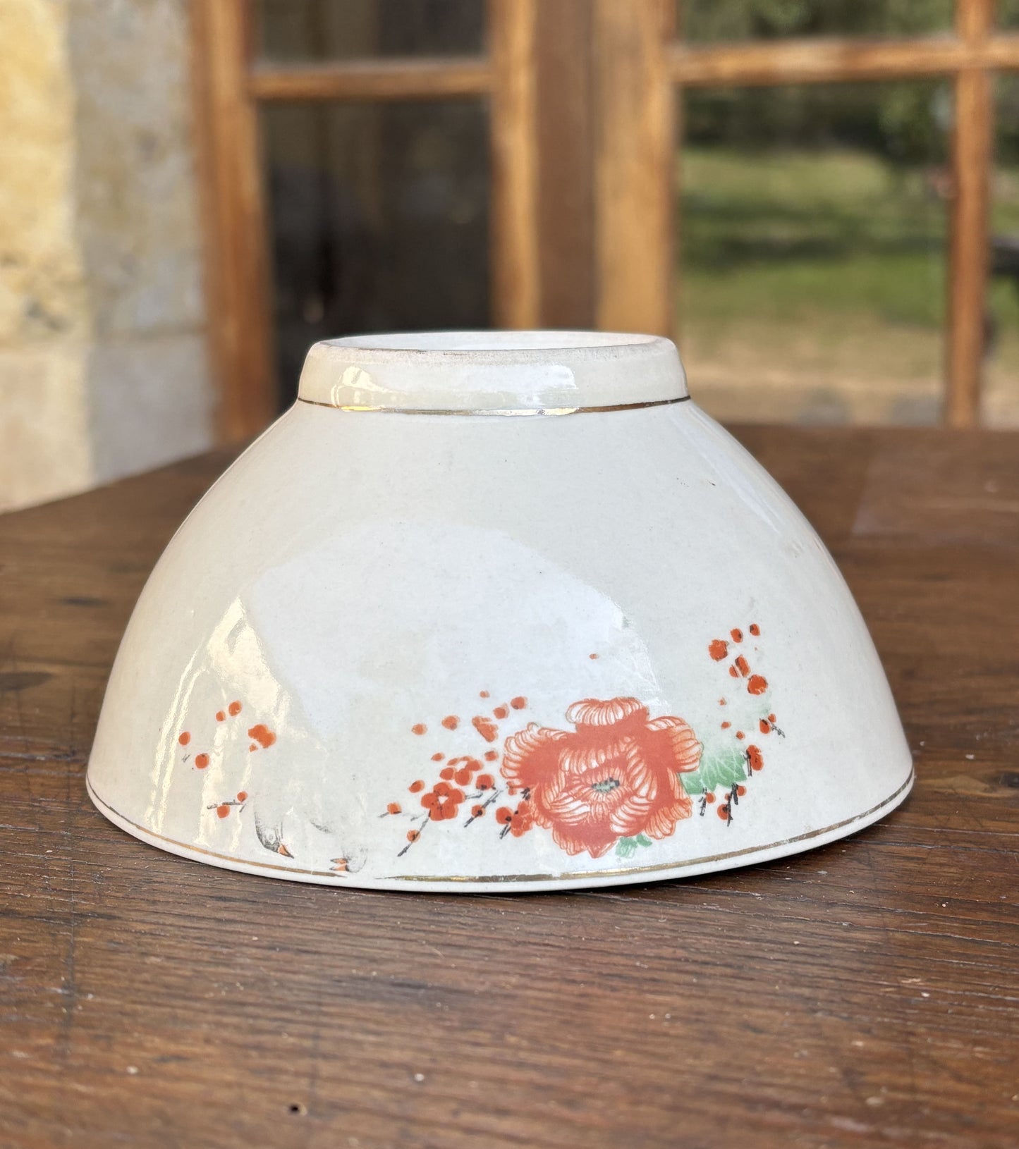 Bol - Kaffeskål - Blomstermotiv