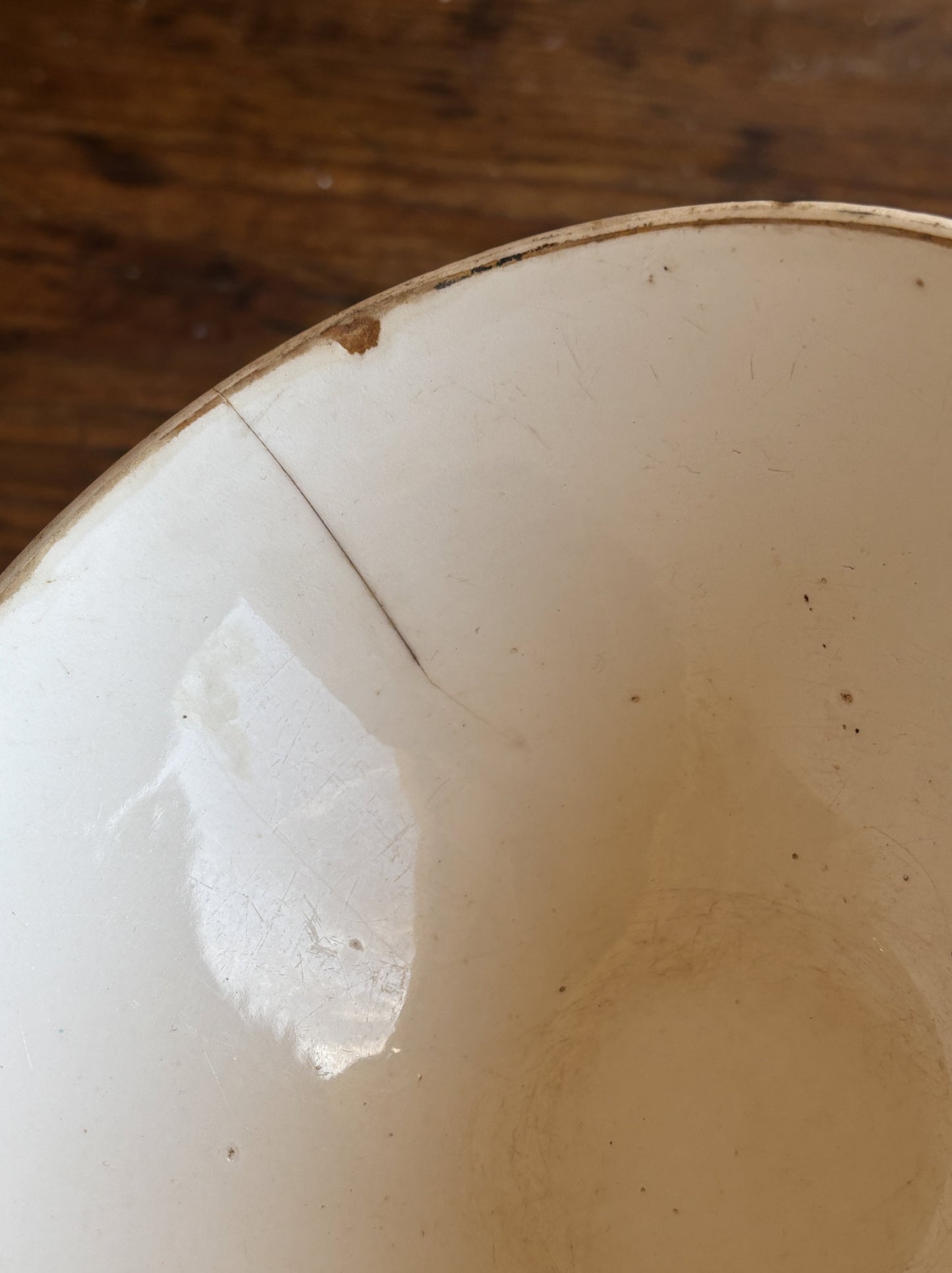 Digoin bol, light green and patinated