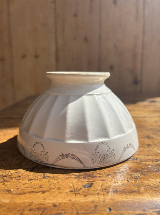 Cafe au lait bowl from Digoin with patterned rim