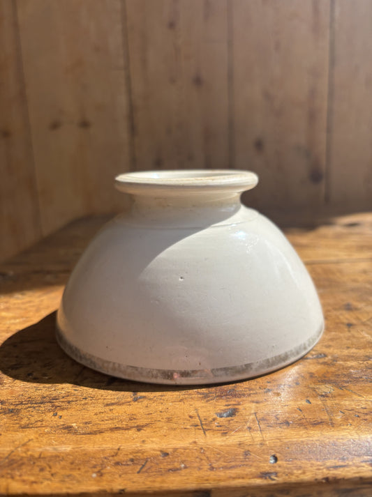 Cafe au lait bowl from Digoin with patinated stripe