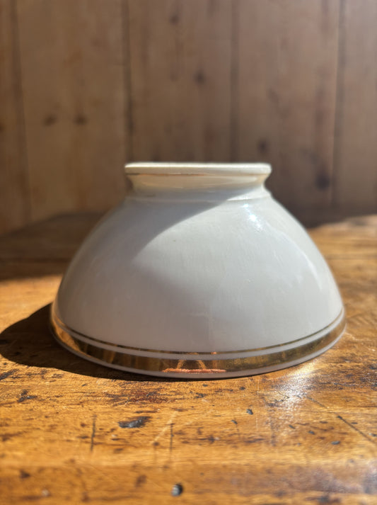 Cafe au lait bowl with gold stripe