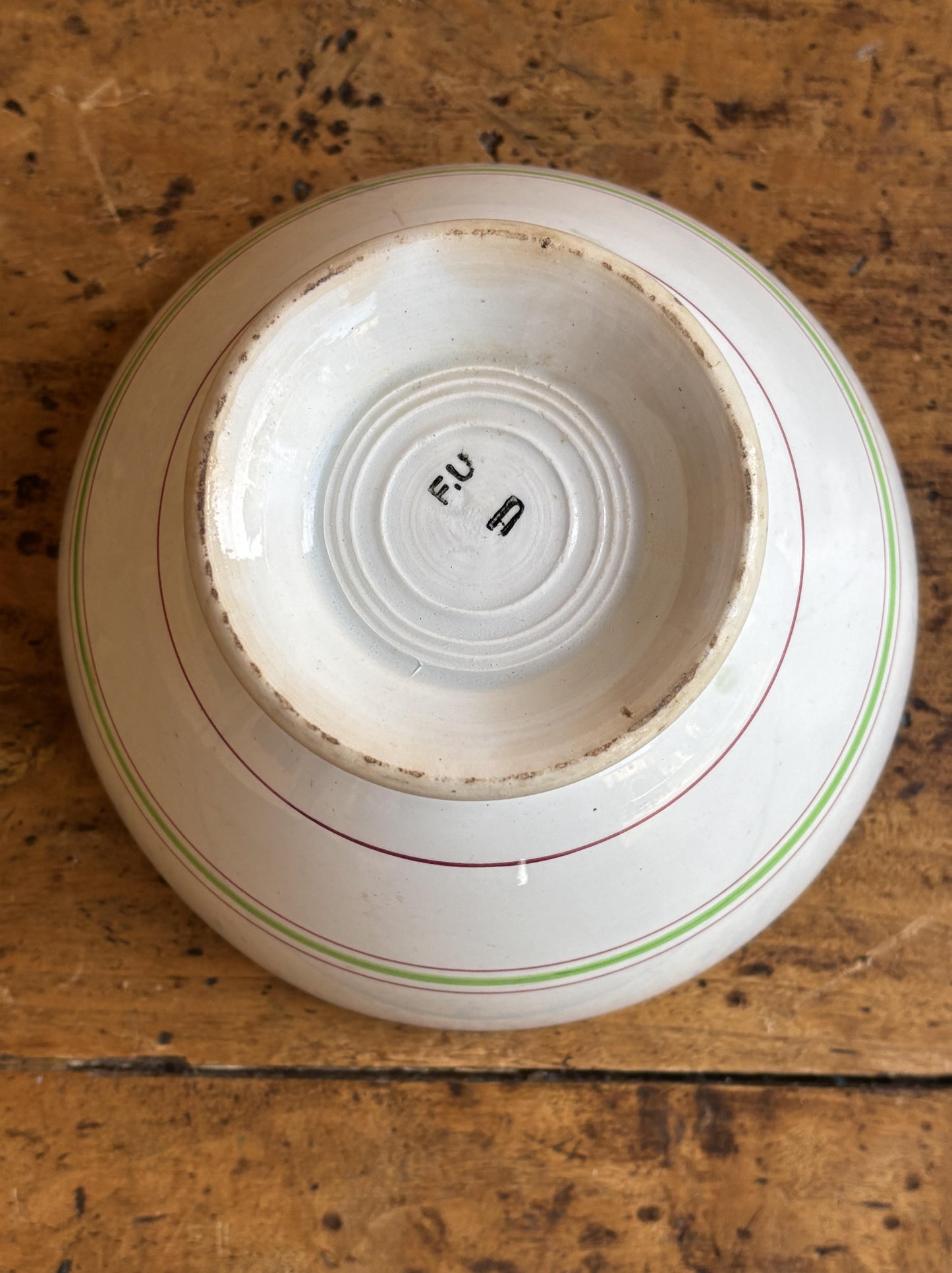 Cafe au lait bol med striber