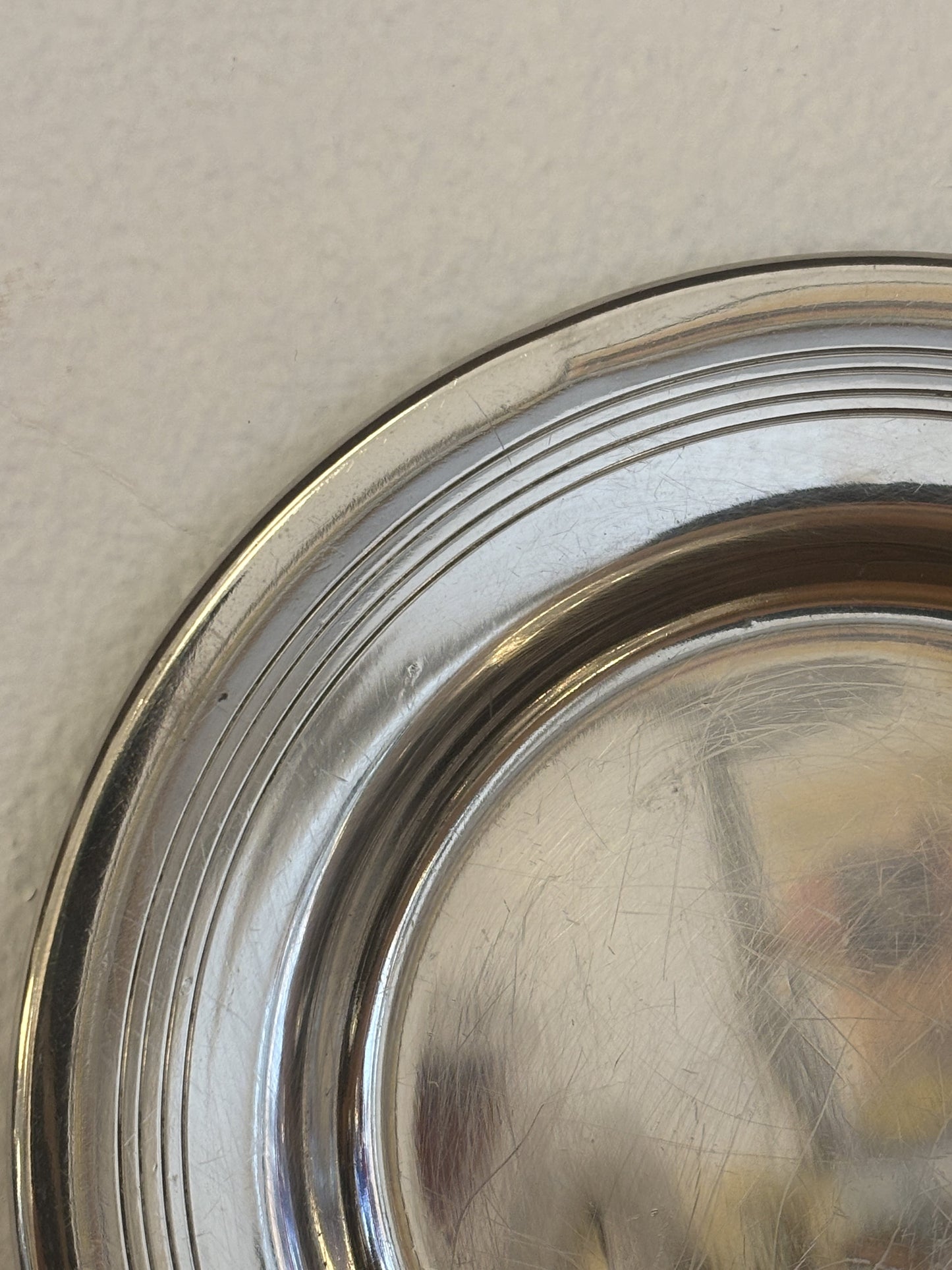 Coaster, forsølvet med fine detaljer