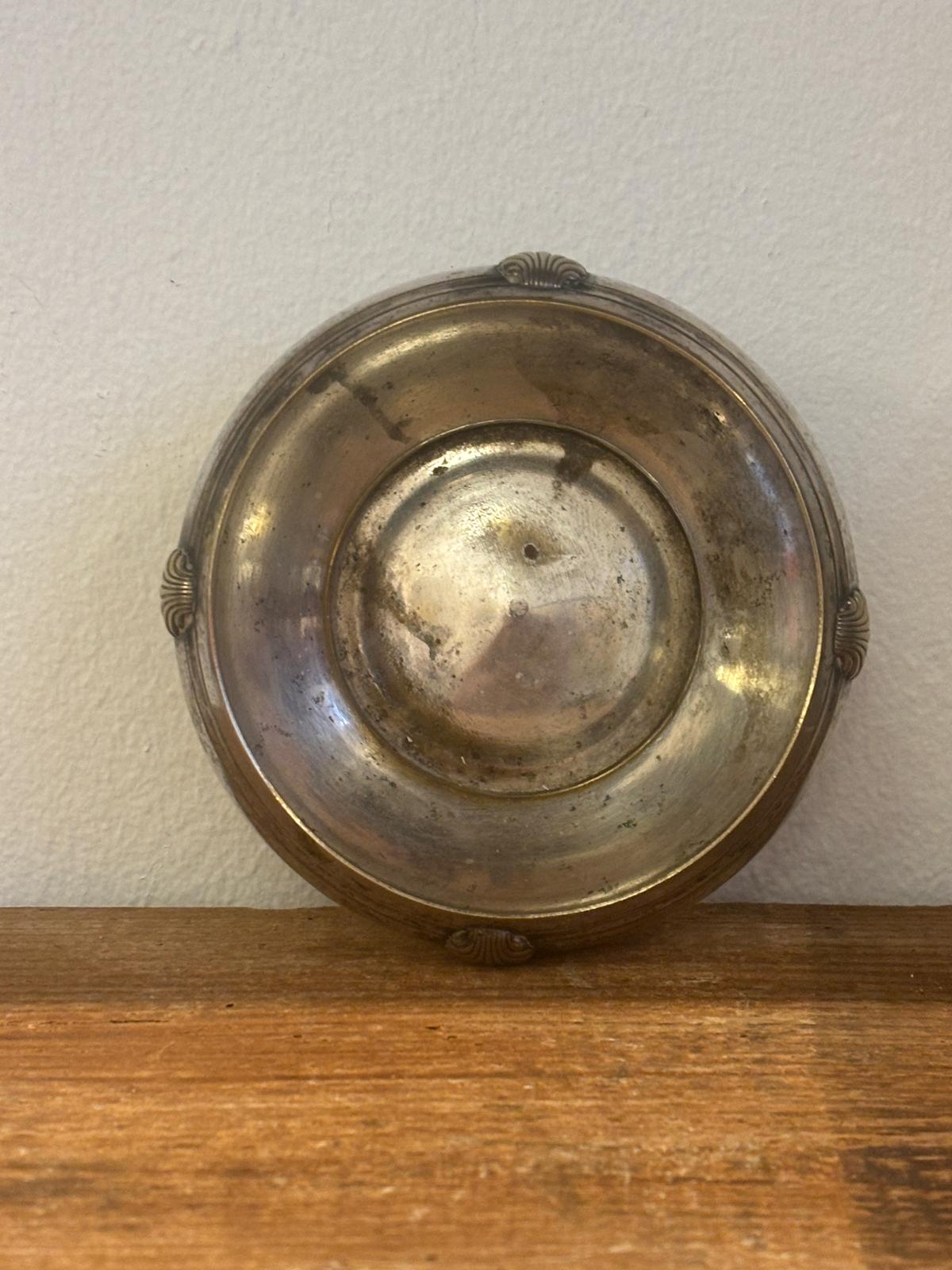 Coquillage skål - pletsølv og vintage slidt