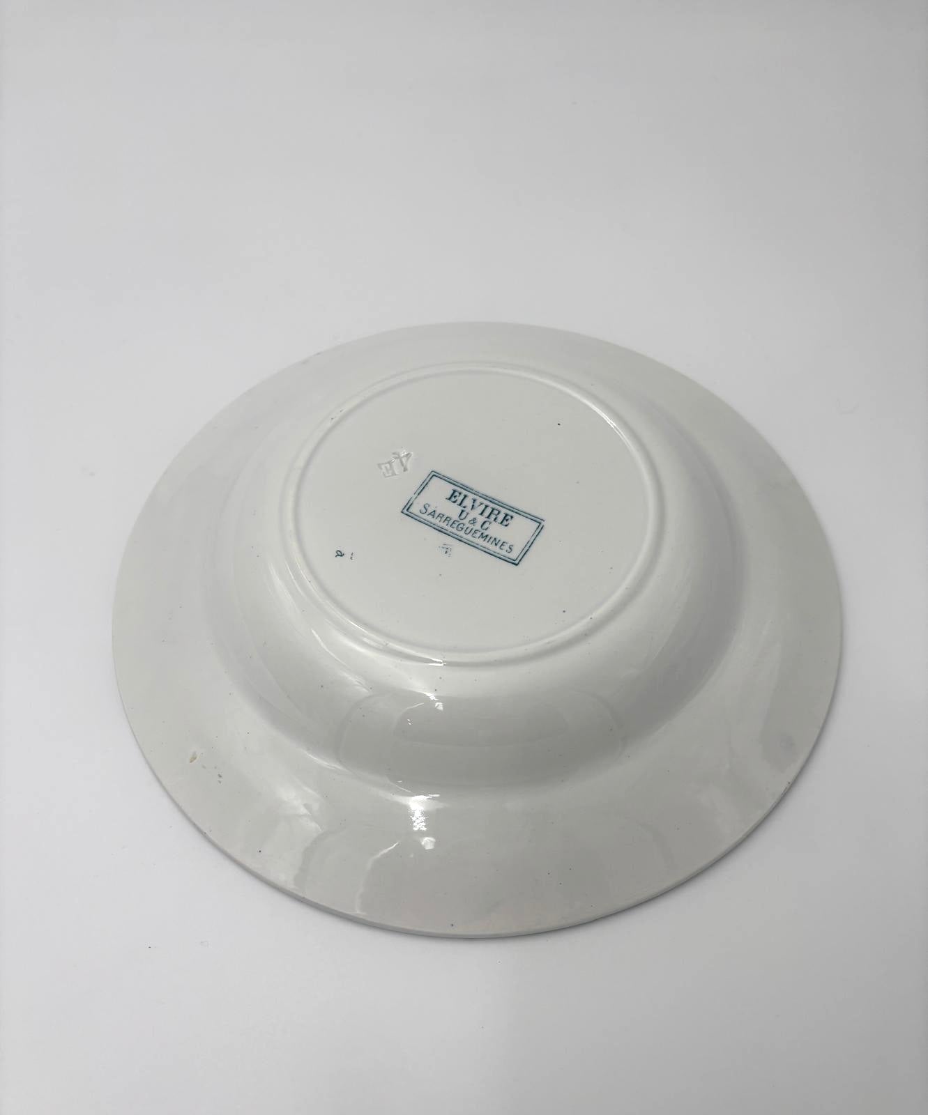 Sarreguemines dyb tallerken, model Elvire