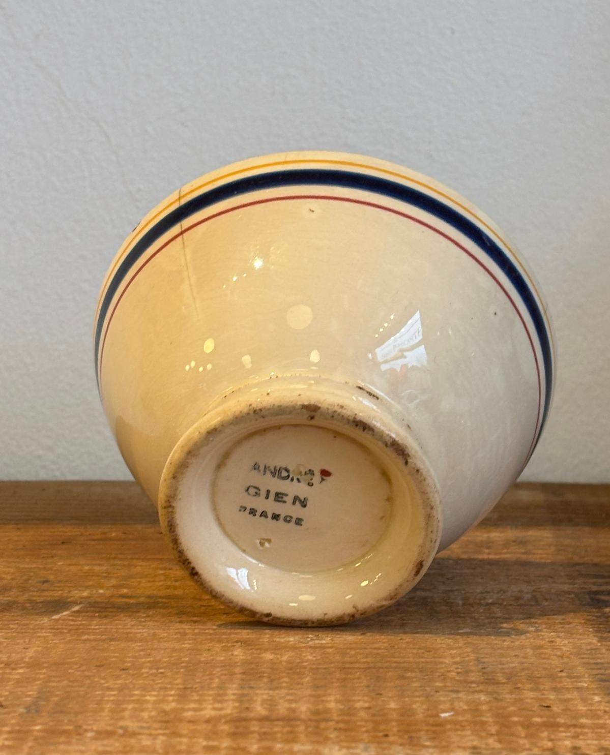 Gien Café au Lait skål fra 1800 tallet