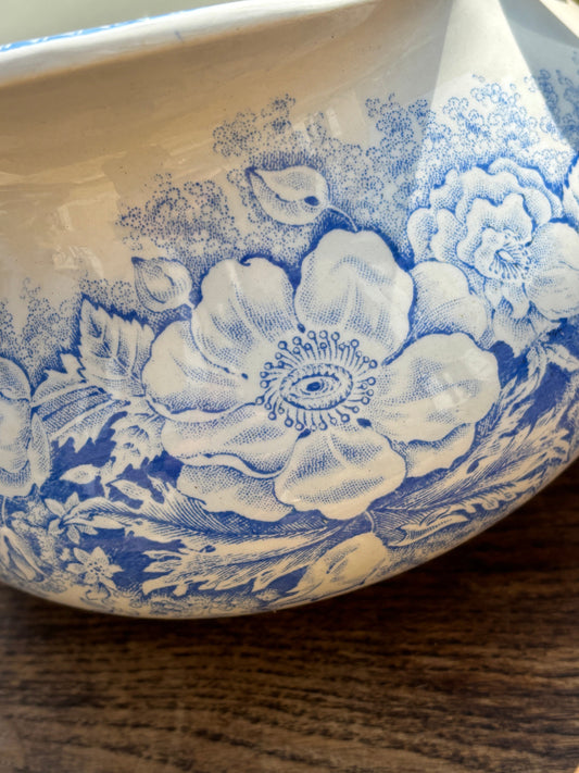 Jardiniere blå med blomster, St. Amand