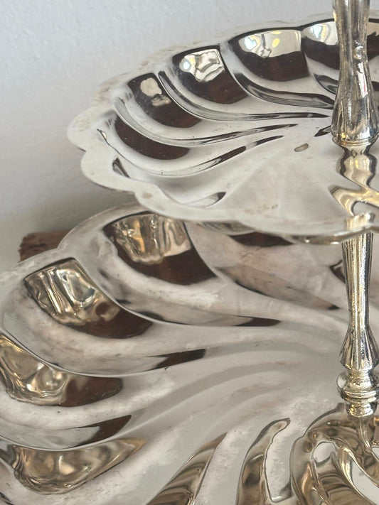 Kageopsats i 2 etager, forsølvet