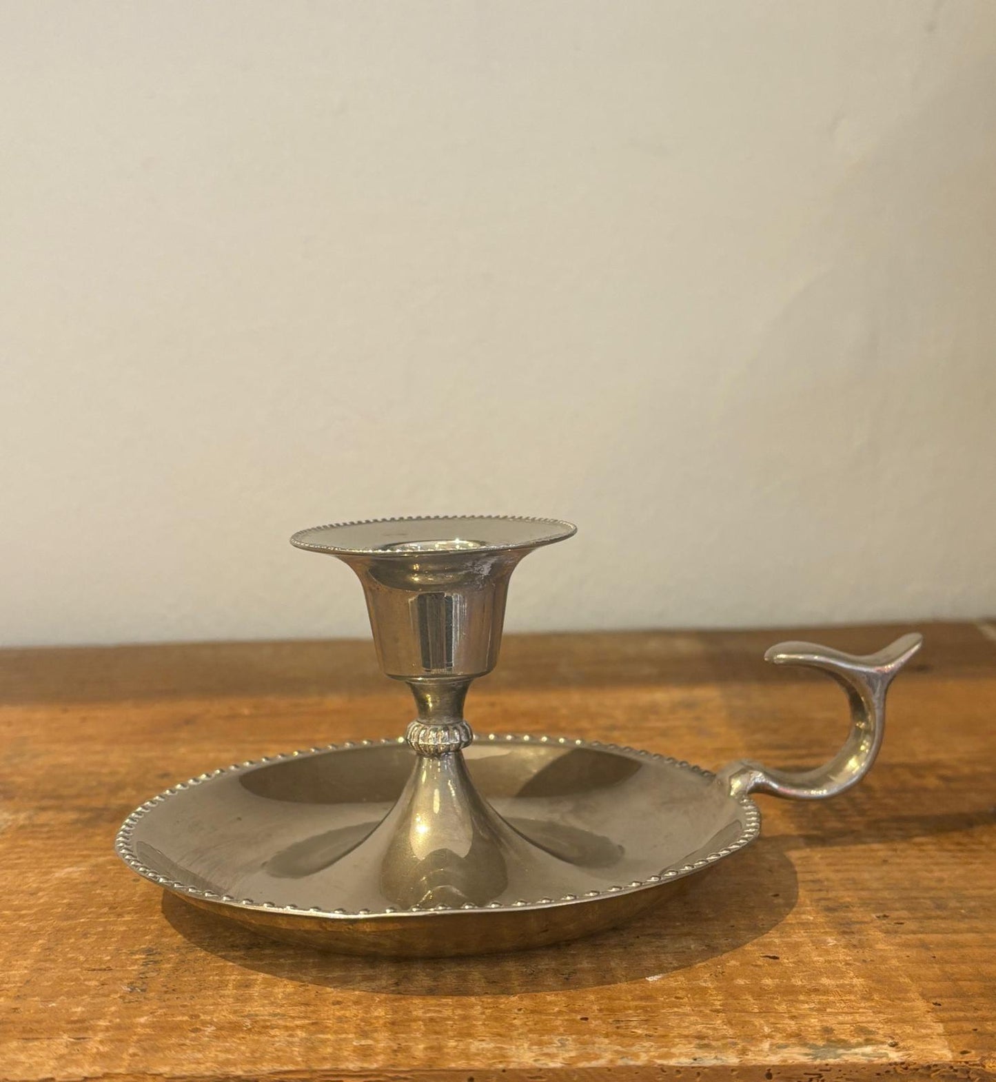 Kammerlysestage forsølvet