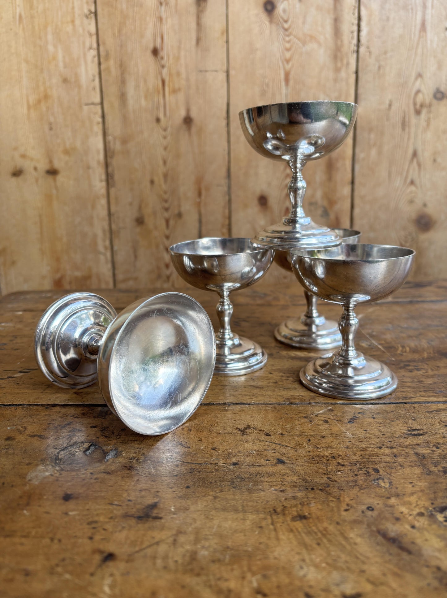 Small metal blanc ice cream bowl