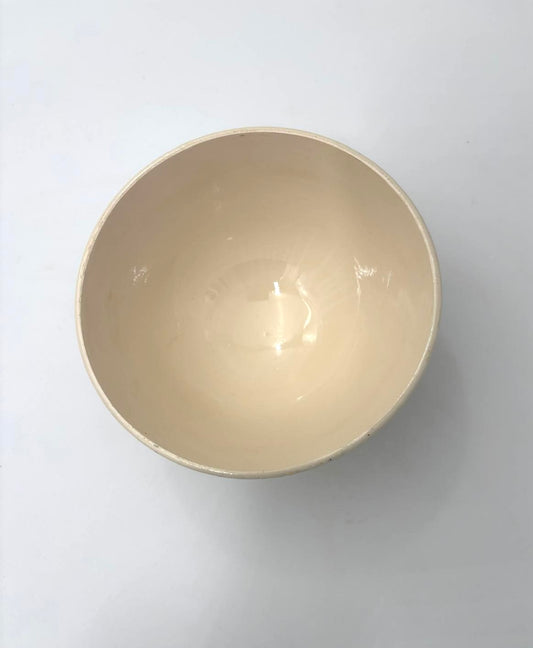 Cafe au lait skål - orange og brun stribe