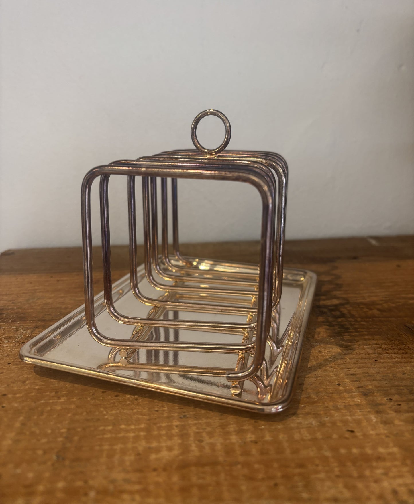 Forsølvet porte a toast med bakke