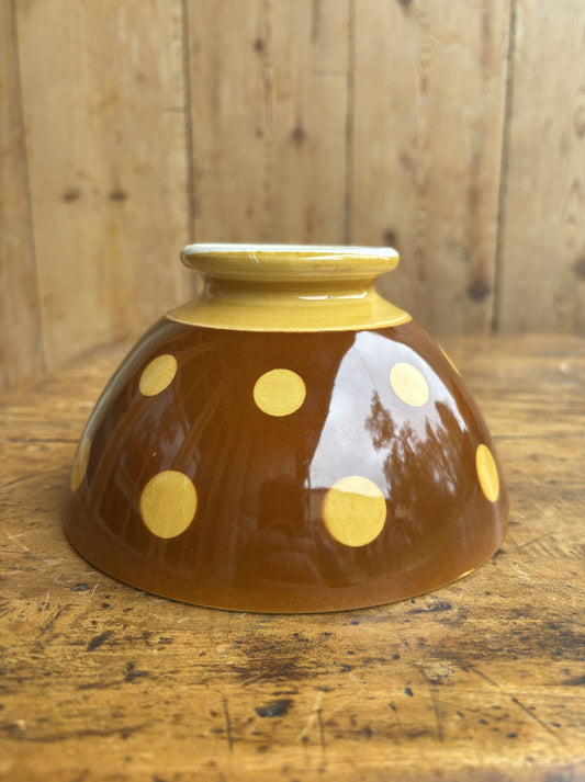 Dotted Sarreguemines bowl / cafe au lait bowl