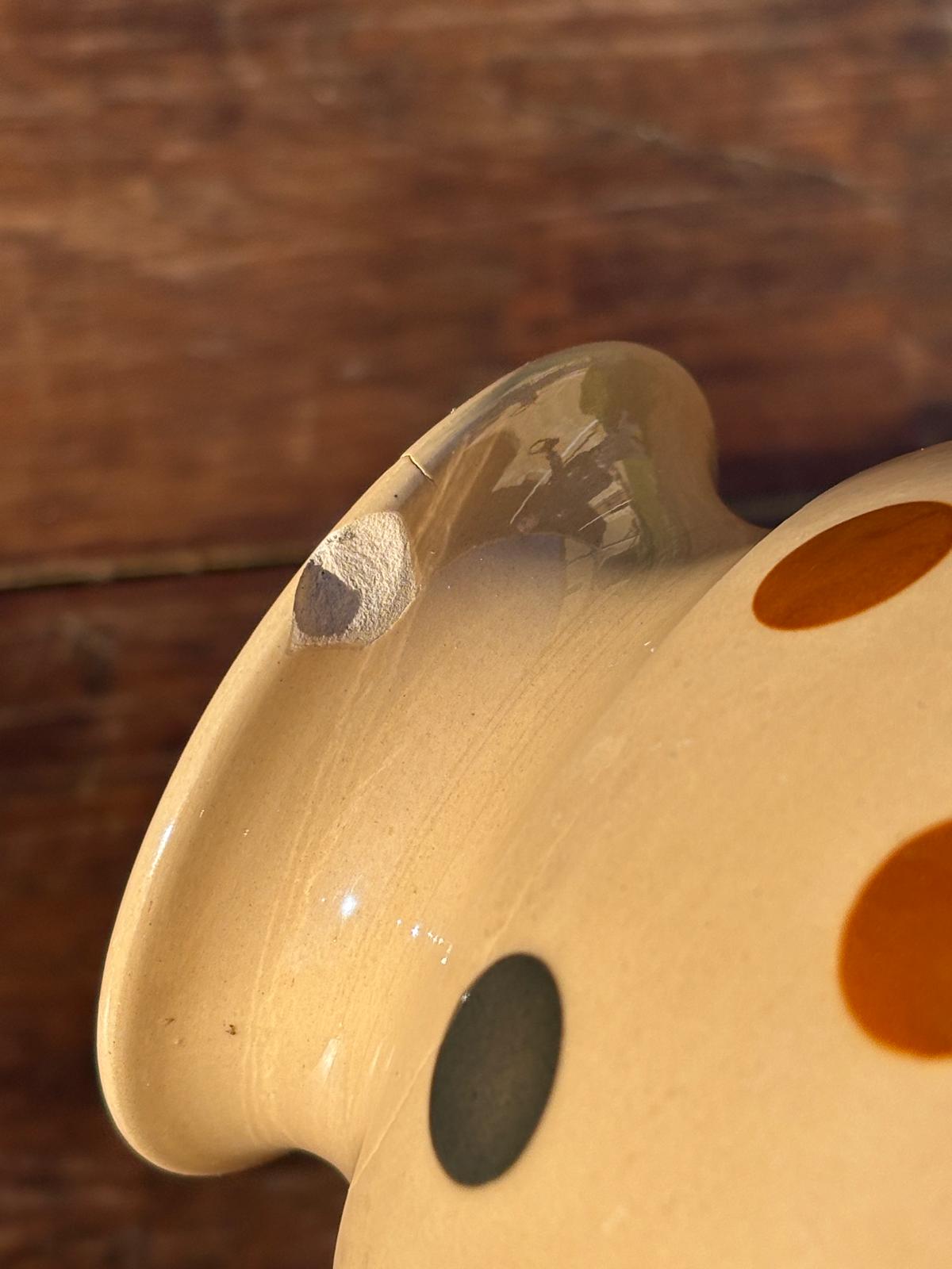 Retro prikket bol/café au lait skål