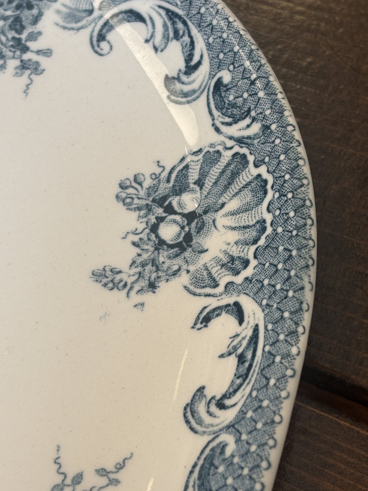 St. Amand & Hamage ravier med blåt mønster