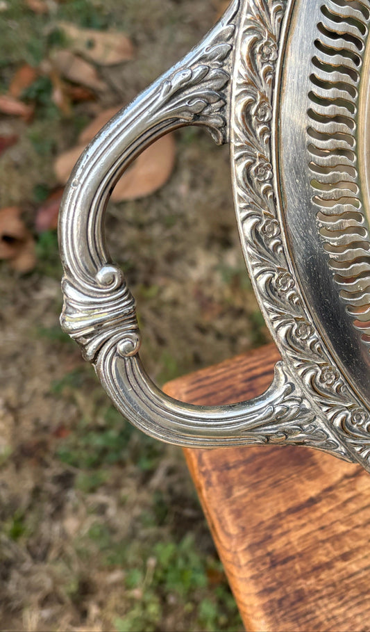 Large silver plated tray