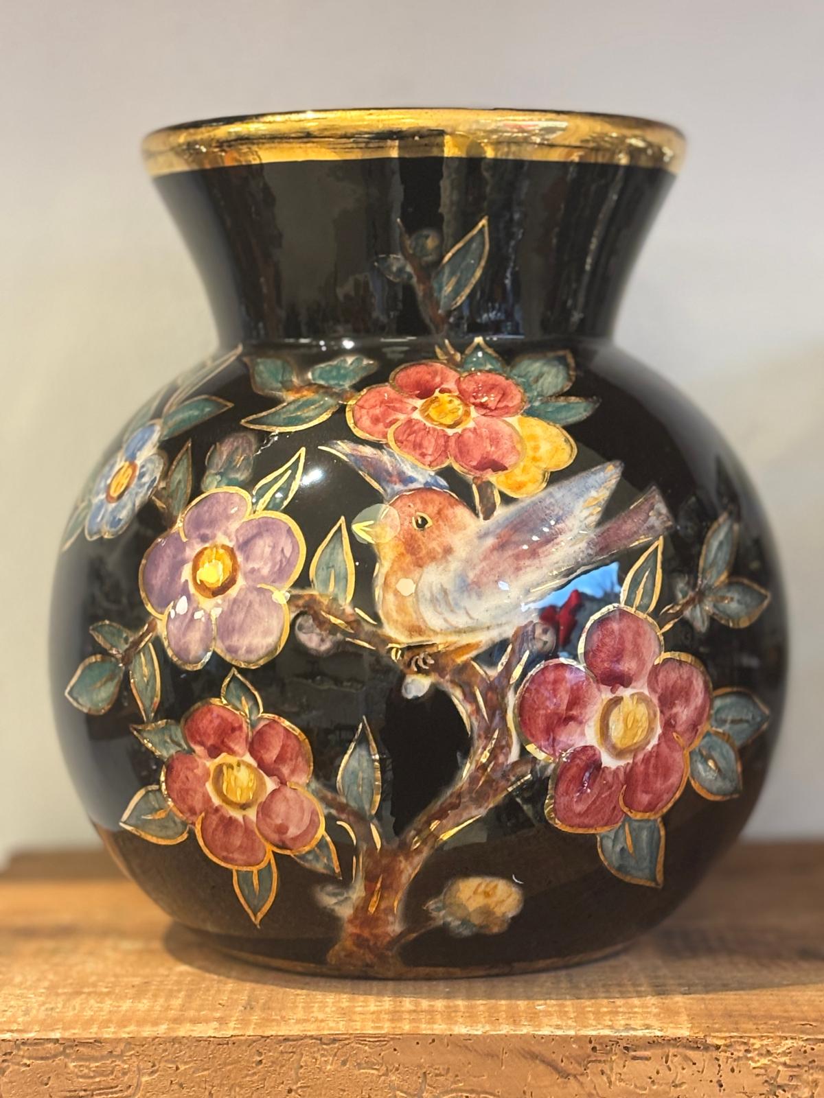 Vallauris style vase - signet Tess