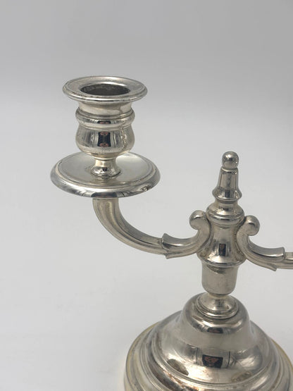 2 armet forsølvet vintage lysestage