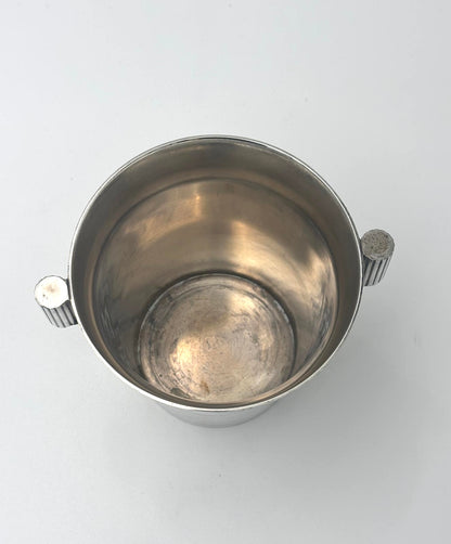 Art Deco isspand i pletsølv