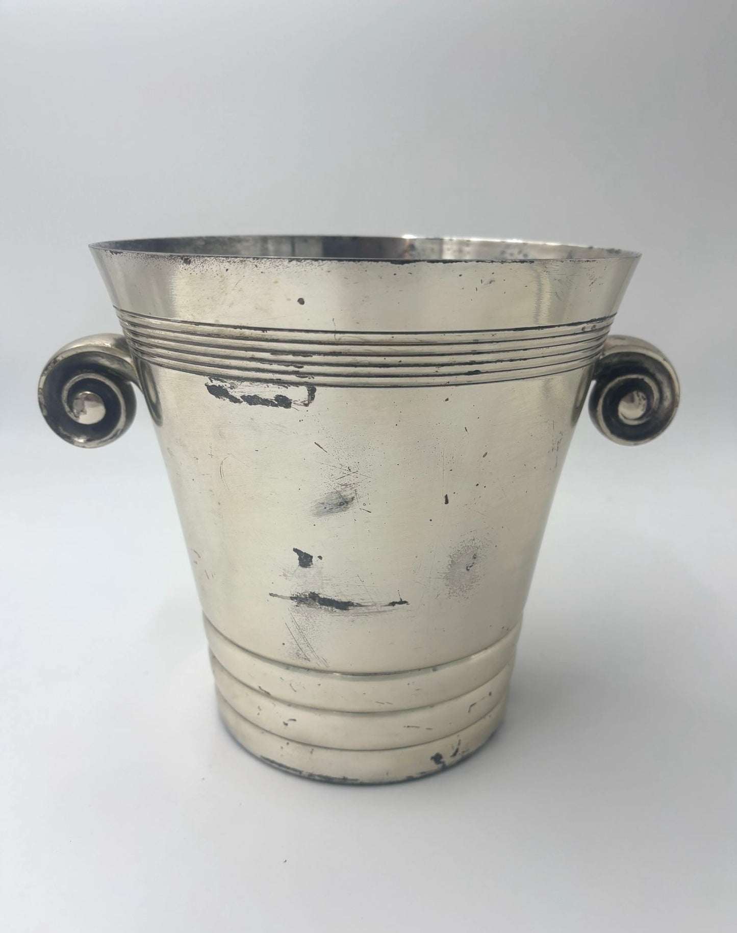 Art deco champagnekøler i pletsølv