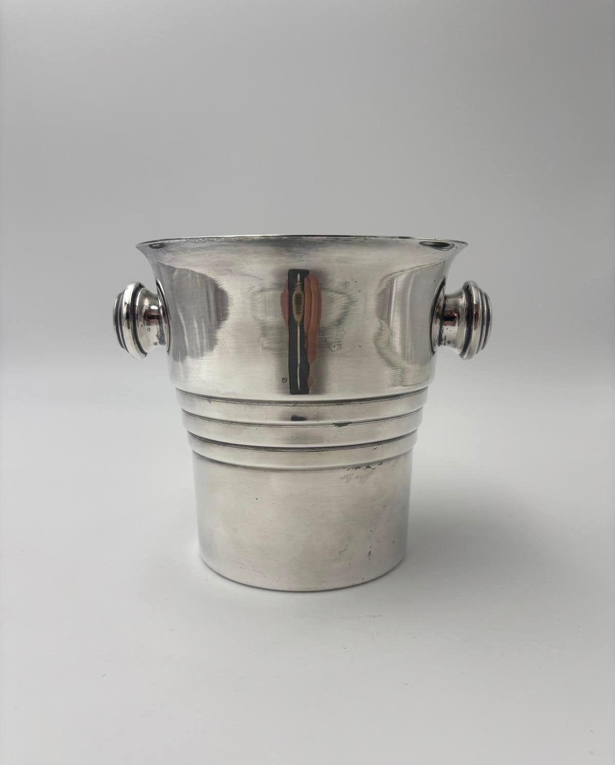 Art Deco isspand i pletsølv