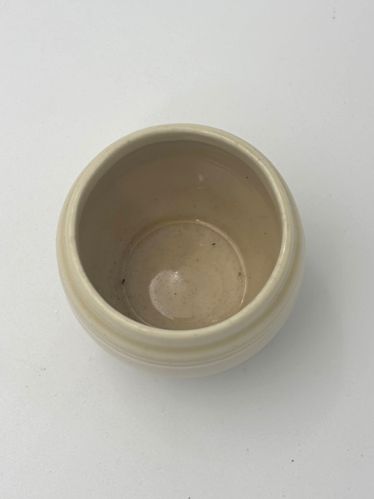 Youghurt krukke i fajance - beige