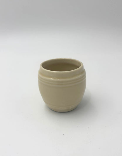 Youghurt krukke i fajance - beige