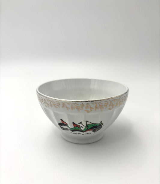 Cafe au lait kaffeskål med bilmotiv