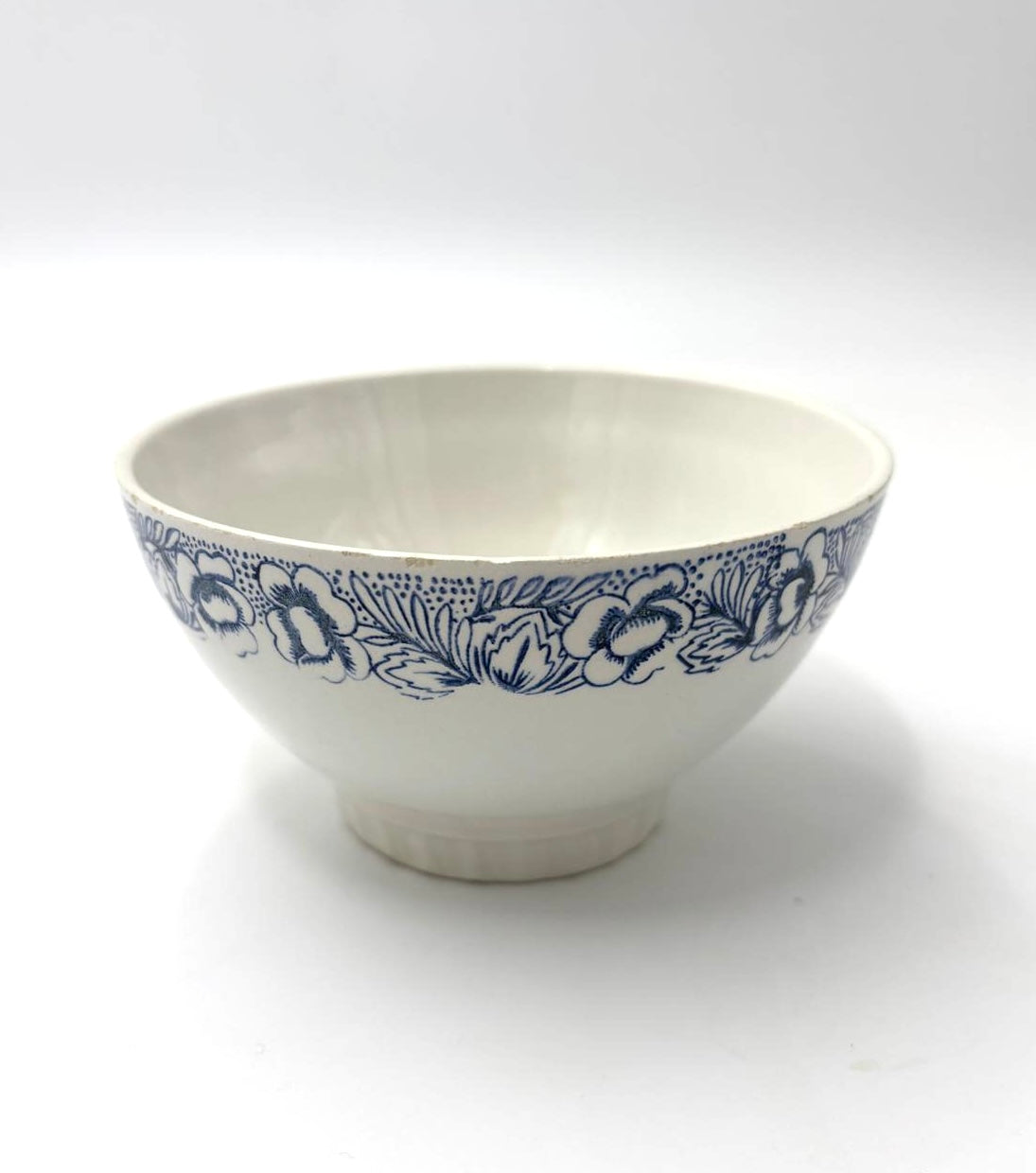 Cafe au lait skål med blomster kant