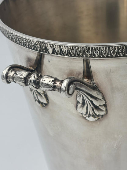 Tung smuk champagnekøler i pletsølv