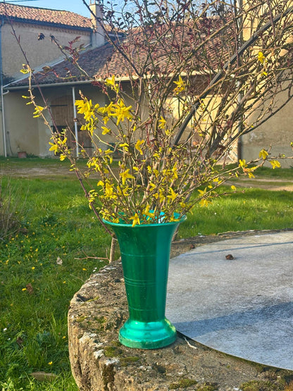 Grøn blomsterhandlervase