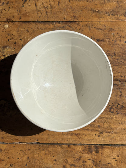 Cafe au lait bol med lyseblåt mønster