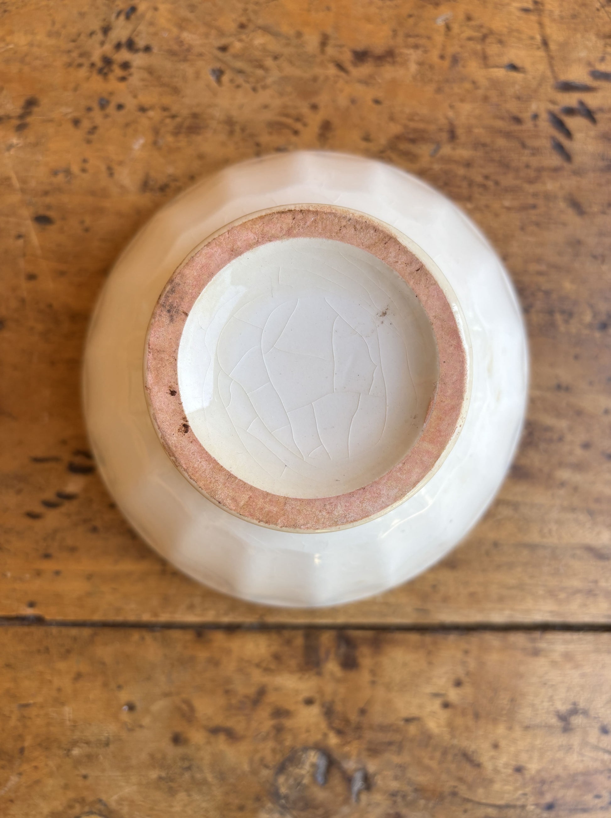 Cafe au lait skål (kaffeskål/bol) med rosa stribe
