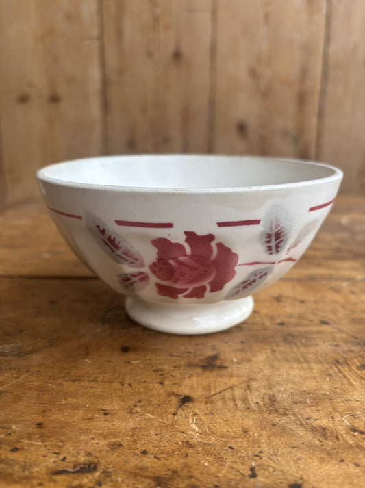Cafe au lait bol med rosa motiv