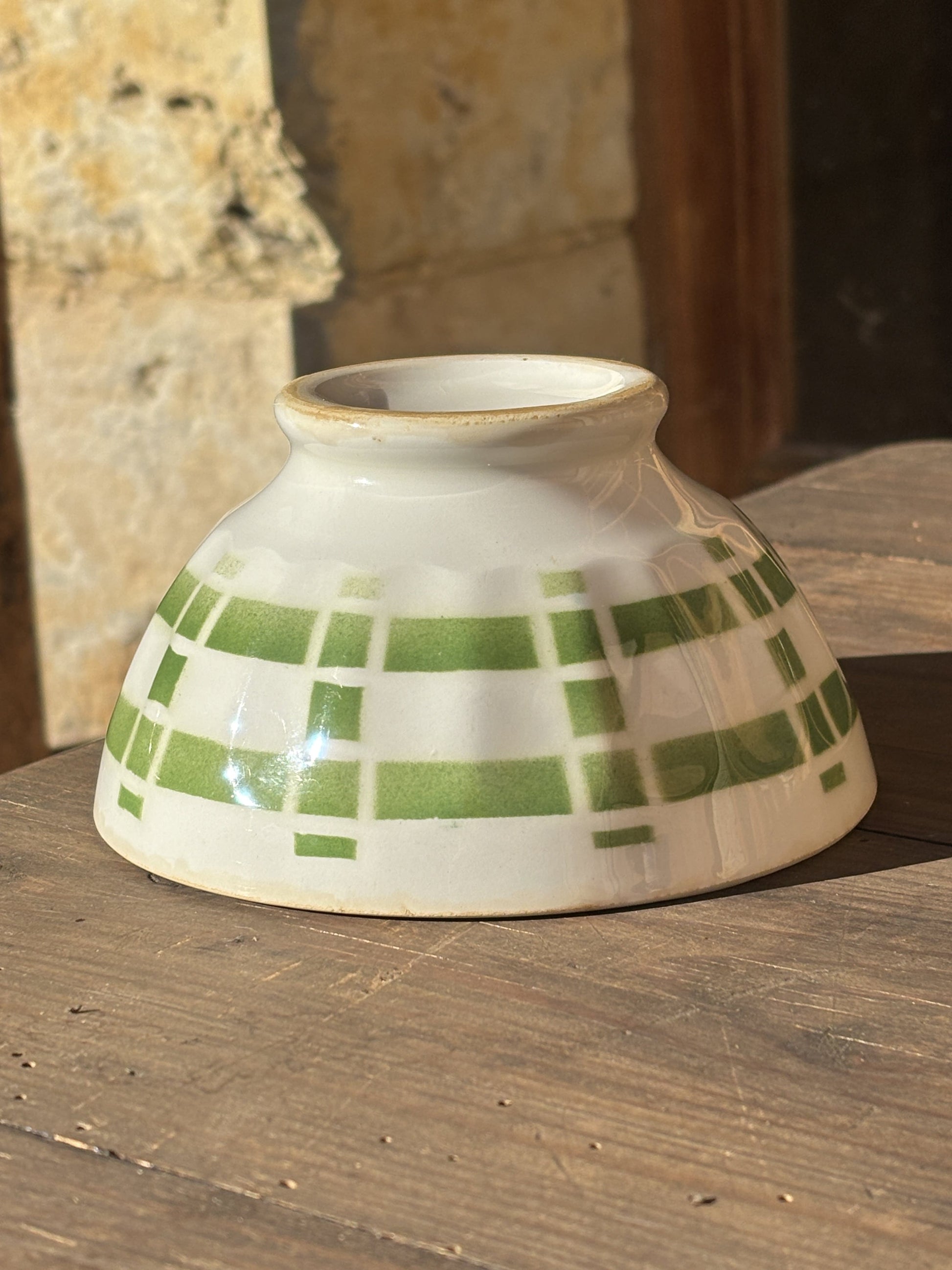 Cafe au Lait kaffeskål (bol) fra Sarreguemines i grønt tern