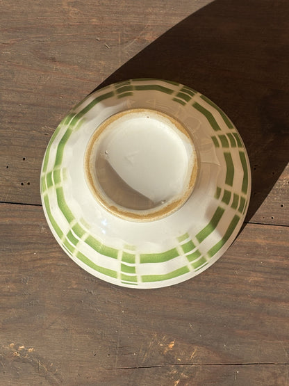 Cafe au Lait kaffeskål (bol) fra Sarreguemines i grønt tern