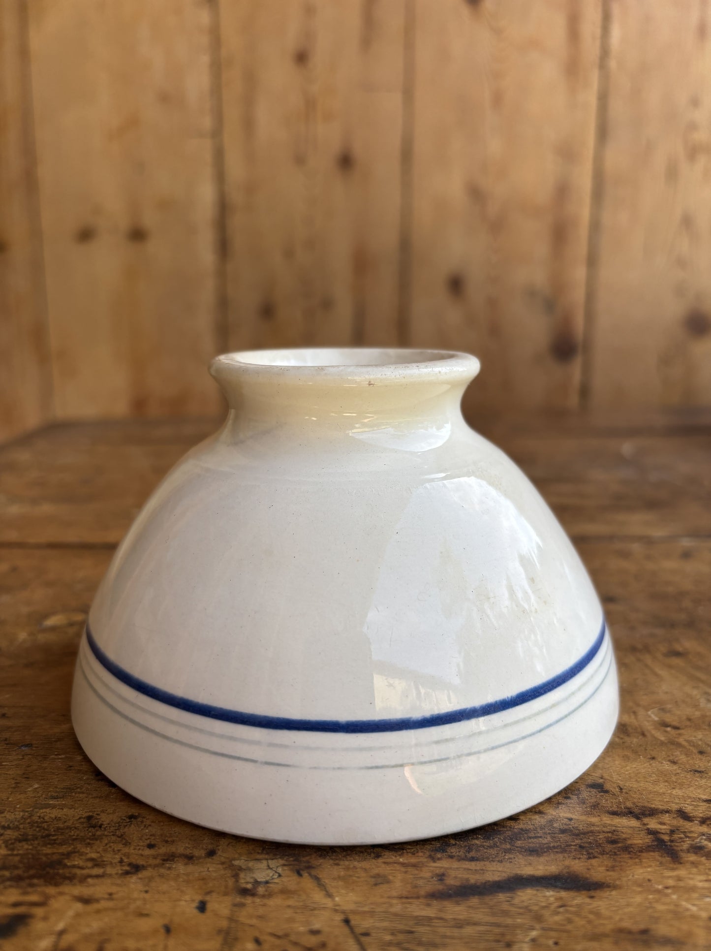 Cafe au lait bol (kaffeskål) - St. Amand, blå og grå striber