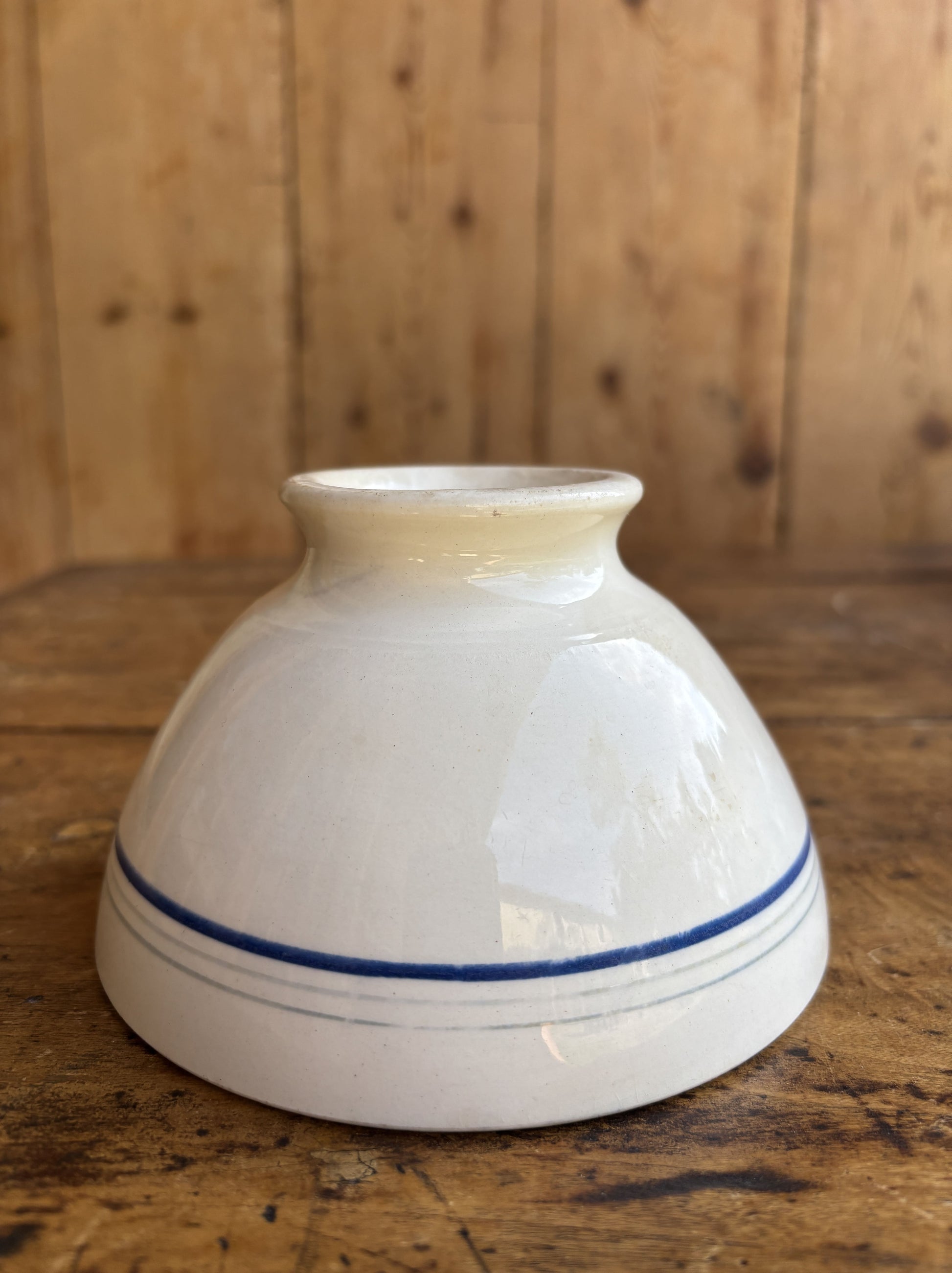 Cafe au lait bol (kaffeskål) - St. Amand, blå og grå striber