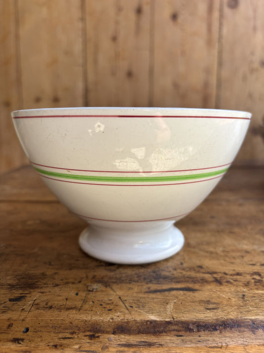 Cafe au lait bowl with stripes 