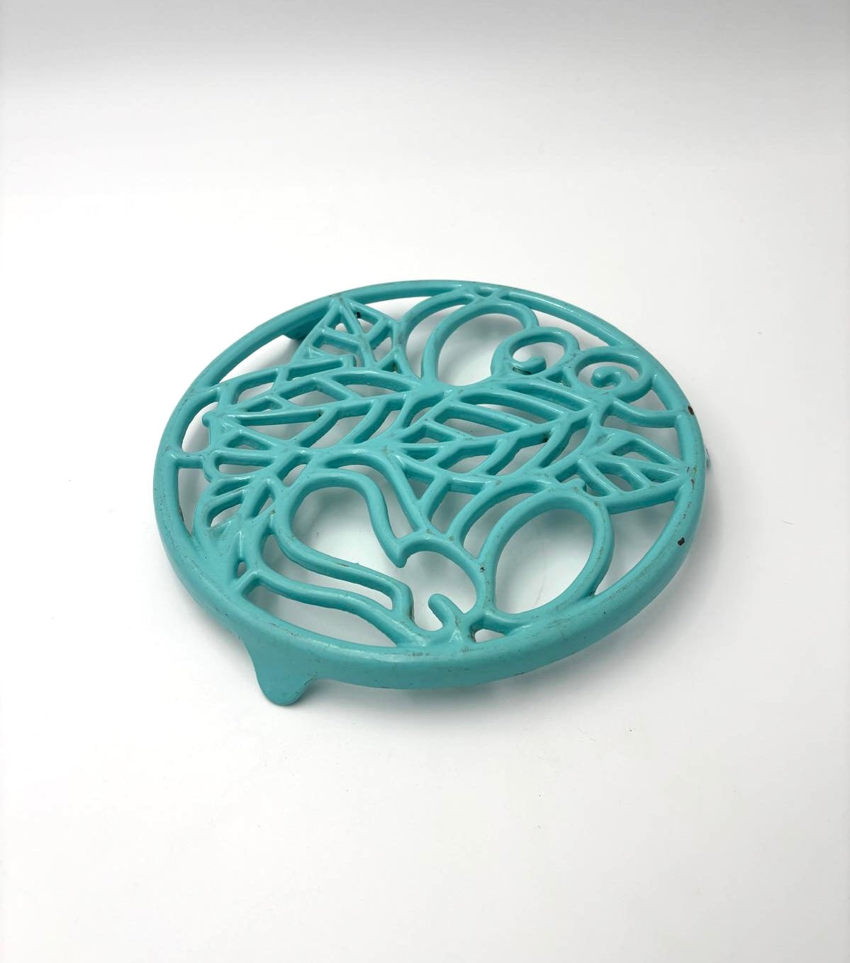 Bordskåner i smedejern - turkis