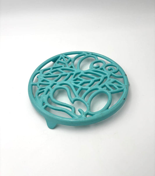 Bordskåner i smedejern - turkis