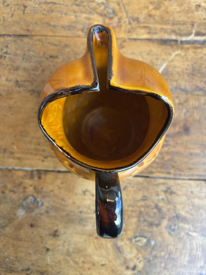 Brown glazed French pitcher