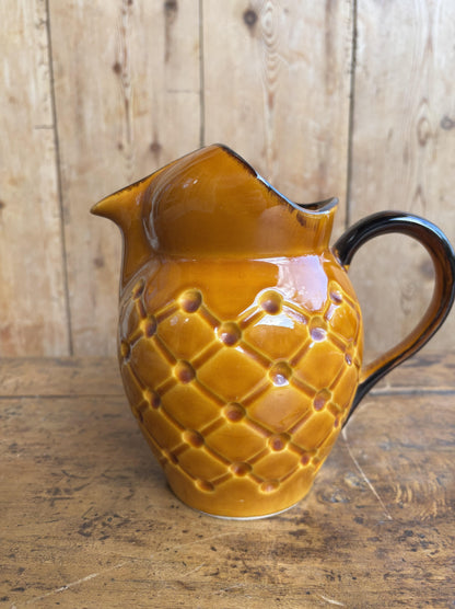 Brown glazed French pitcher